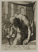 Verkrüppelte Frau, durch Christus geheilt