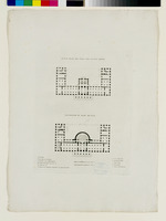 Grundriss des Ständepalastes vor und nach dem Umbau, , aus: Plan, coupe, élévation et détails de la restauration du palais des états et de sa nouvelle salle à Cassel, 1810, Blatt I
