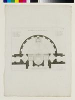 Grundriß des Saales der Stände, aus: Plan, coupe, élévation et détails de la restauration du palais des états et de sa nouvelle salle à Cassel, 1810, Blatt III