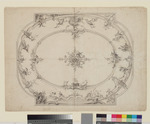 Wilhelmsthal, Schloß, Garten, Entwurf zum Plafond des Chinesischen Entenhauses, Untersicht