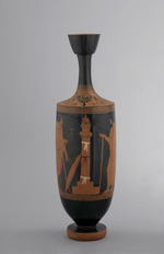 Lekythos mit Männern am Grab