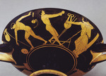 Schale (Kylix) mit Sportlern und Symposiast