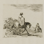 Zwei Reiter an einem Fluss