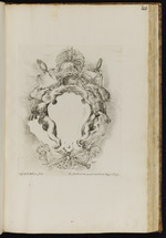 Kartusche mit Greifen und Federhelm