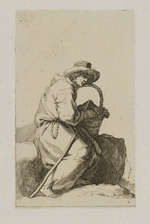 Sitzender Bauer mit Korb