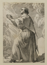 Ein junger Heiliger, in den Himmel blickend