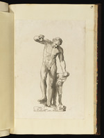 Statue eines Zimbeln spielenden Fauns