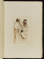 Ein alter Mann, eine Frau und ein Kind mit dem Modell einer Stadt