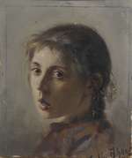 Kopf eines singenden Mädchens, Studie