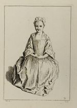 Sitzendes Mädchen mit zusammengelegten Händen