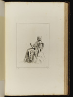 Sitzender, lesender Mönch, nach links gewandt