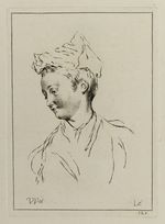 Büste einer jungen Frau, im Dreiviertelprofil nach links