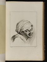 Büste eines lachenden jungen Mannes im Dreiviertelprofil nach rechts