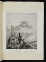 Reiter und Fischhändler am Strand