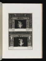 Zwei Kaminentwürfe mit Widderköpfen