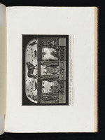 Ägyptisierende Dekoration für das Caffè degli Inglesi mit verschiedenen Tieren über dem Gesims