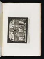 Ägyptisierende Dekoration für das Caffè degli Inglesi mit zwei Sphingen über dem Gesims