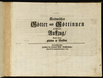 Heidnischer Götter und Göttinnen prächtiger Aufzug Anno 1695. gehalten in Dreßden.