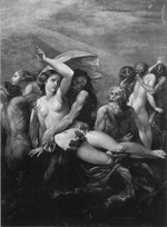 Tritonen und Satyrn rauben Nymphen