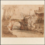 Gehöft am Ufer eines Baches