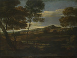 Landschaft mit Herde und Hirten