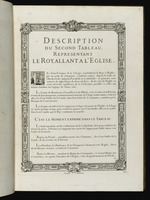 Beschreibung des zweiten Bildes mit dem Gang des Königs zur Kirche, Seite 1