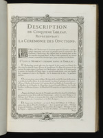 Beschreibung des fünften Bildes mit der Salbungszeremonie, Seite 1