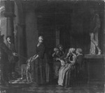 Gesellschaft mit Jägern in einer Loggia