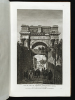 Ansicht der Stadtmauern Pulas mit Porta Aurea und Sergierbogen