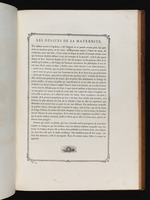 Text zum Stich "Die Freuden der Mutterschaft", mit Vignette