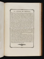 Text zum Stich "Das Pferderennen", mit Vignette