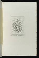 Die in einem Buch lesende Maria mit Kind auf Wolken