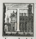 Initiale T mit Kirche