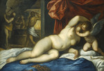 Venus und Amor in der Schmiede des Vulkan