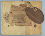 Quodlibet mit Palette und Lob der Malerei