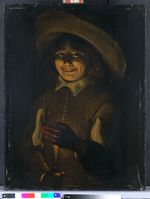 Junge mit Kerze in der Hand