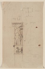 Entwurf zu einem Pilasterkapitell, Grund- und Aufriß