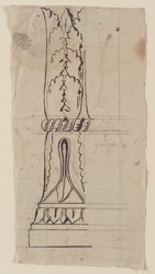 Entwurf zu einem Architekturdetail (?), Aufriß